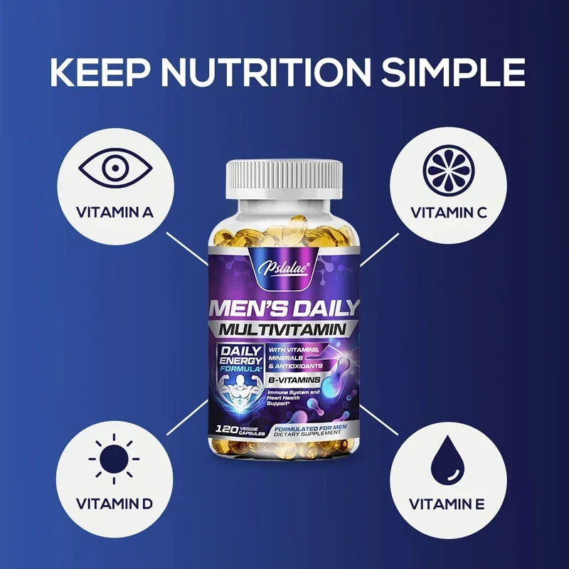Men's Multivitamin Supplement - Supports Immune Health, Boosts Energy Production, and Improves Vitality and Endurance